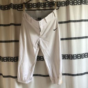 Nike white softball pants